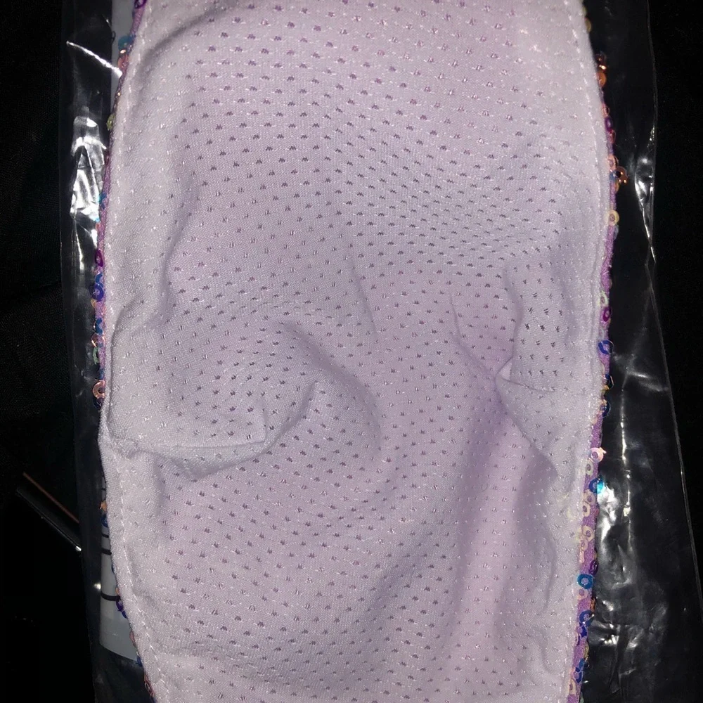 3x iridescent sequin face masks